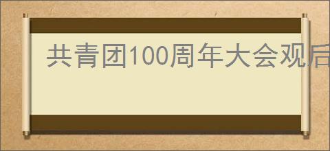 共青团100周年大会观后感