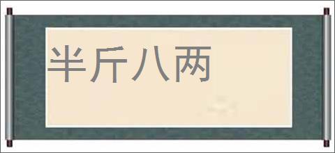 半斤八两的意思,及其含义,半斤八两基本解释