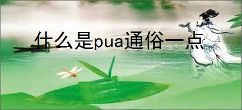 什么是pua通俗一点