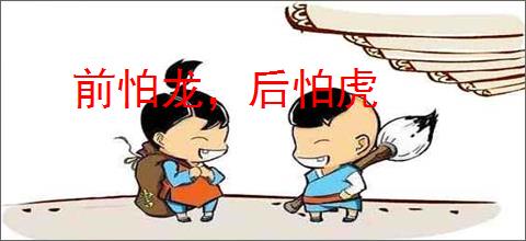 前怕龙，后怕虎