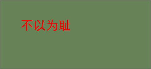 不以为耻