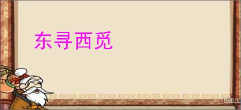 东寻西觅