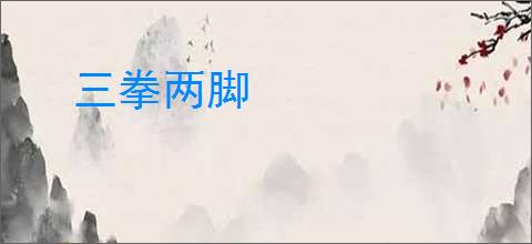 三拳两脚