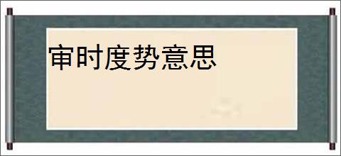 审时度势意思