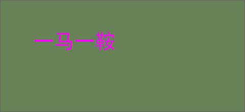 一马一鞍