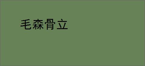 毛森骨立