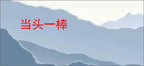 当头一棒