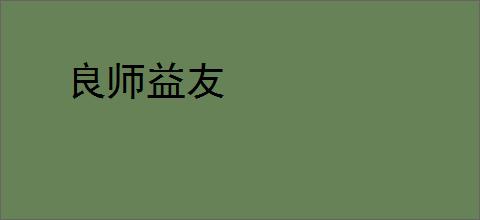 良师益友