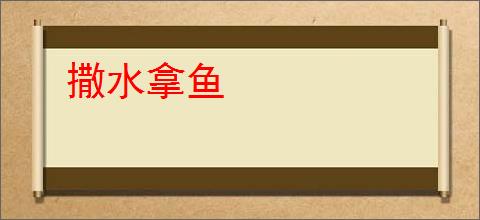 撒水拿鱼