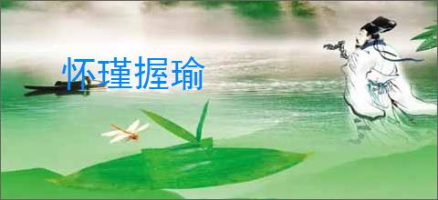 怀瑾握瑜