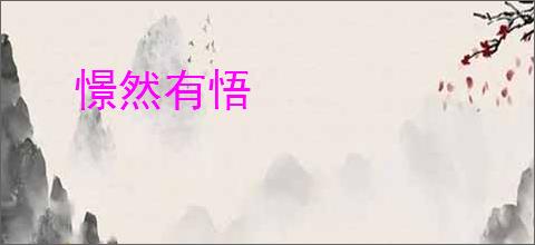 憬然有悟