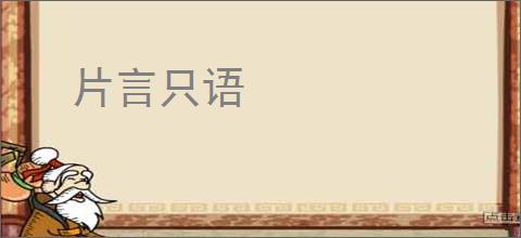 片言只语