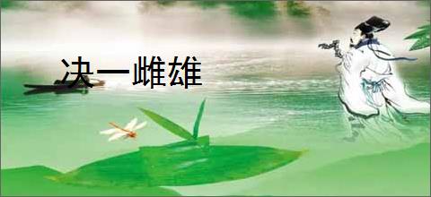 决一雌雄