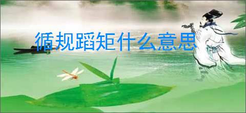 循规蹈矩什么意思