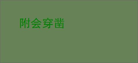 附会穿凿