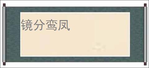 镜分鸾凤