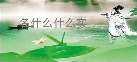 名什么什么实