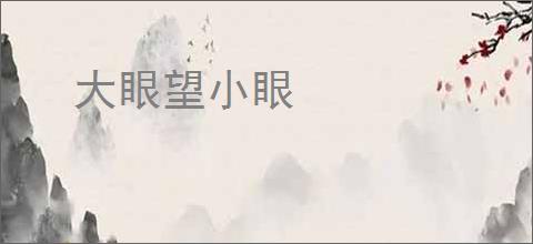大眼望小眼