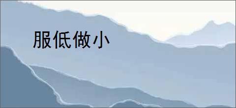 服低做小