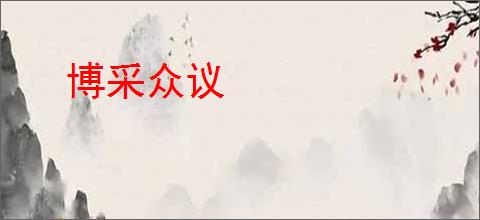 博采众议