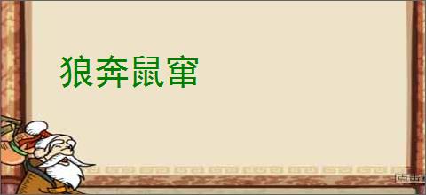 狼奔鼠窜