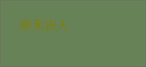 前无古人