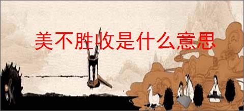 美不胜收是什么意思