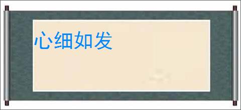 心细如发