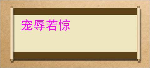 宠辱若惊