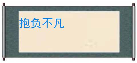 抱负不凡