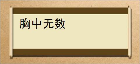胸中无数