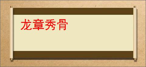 龙章秀骨