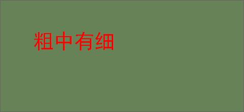 粗中有细