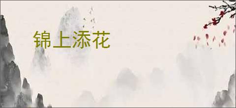 锦上添花