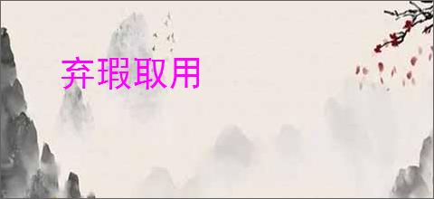 弃瑕取用